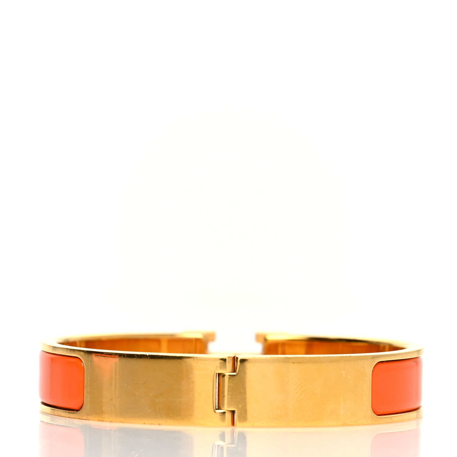 Hermes Enamel Narrow Clic Clac H Bracelet PM Orange 3 of 5