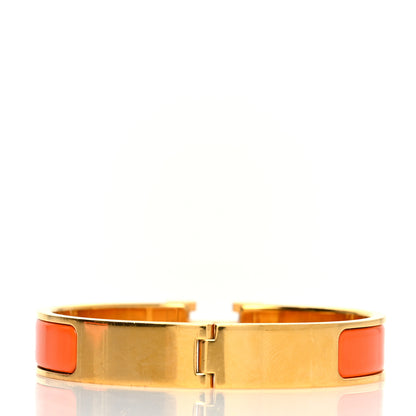 Hermes Enamel Narrow Clic Clac H Bracelet PM Orange 3 of 5