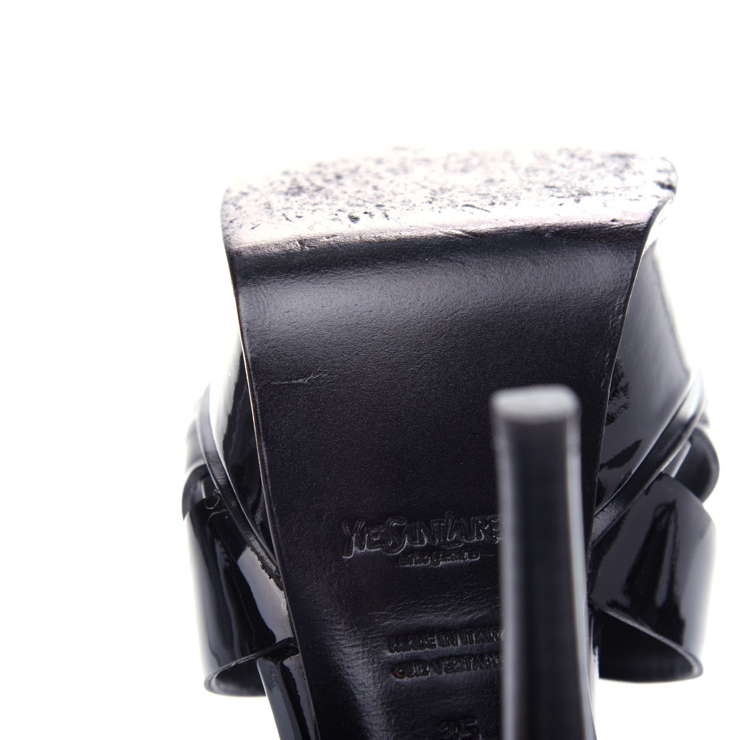 Saint Laurent Patent Tribute 105 Platform Sandals 35 Black 10 of 10