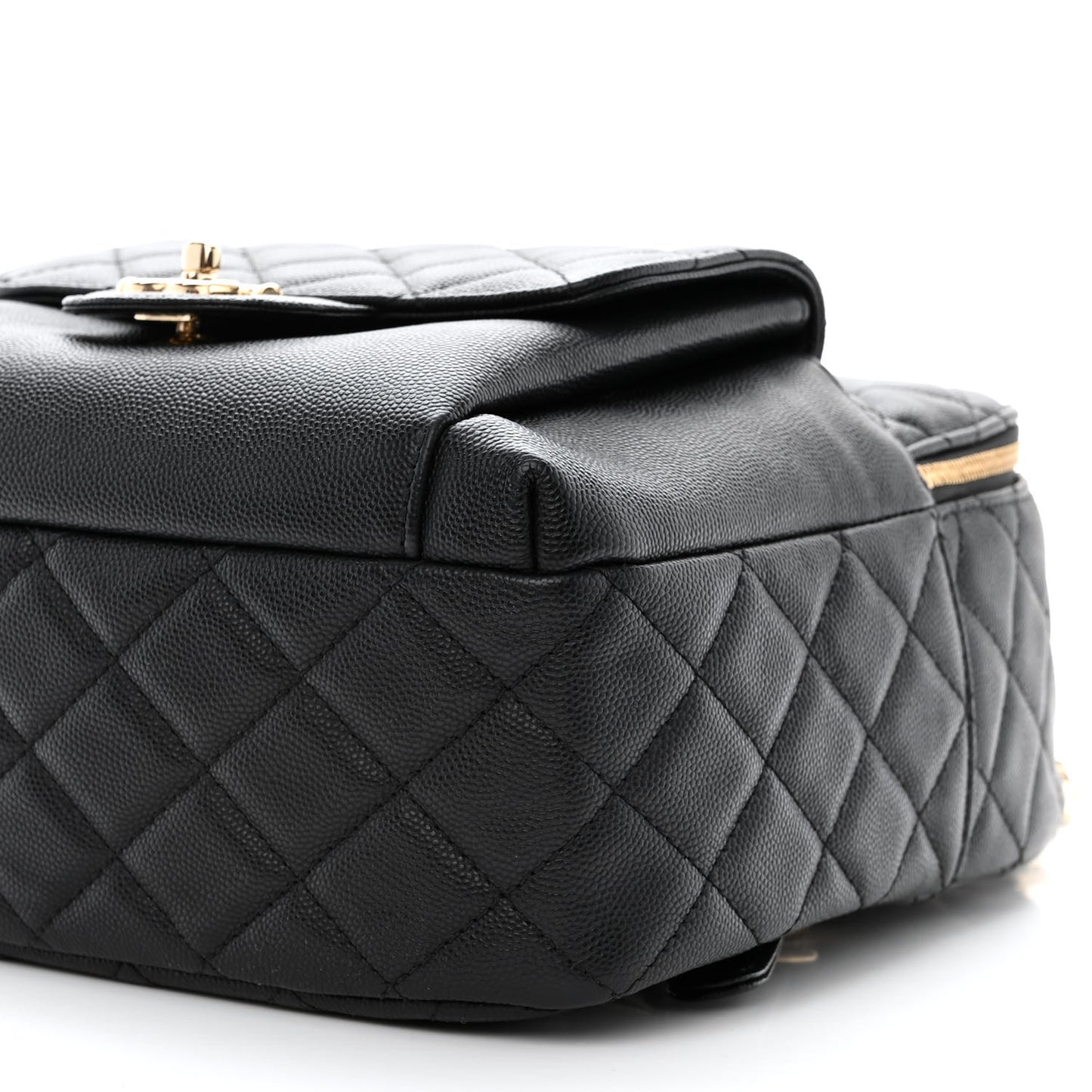Caviar Quilted Medium Zip Around Backpack Black