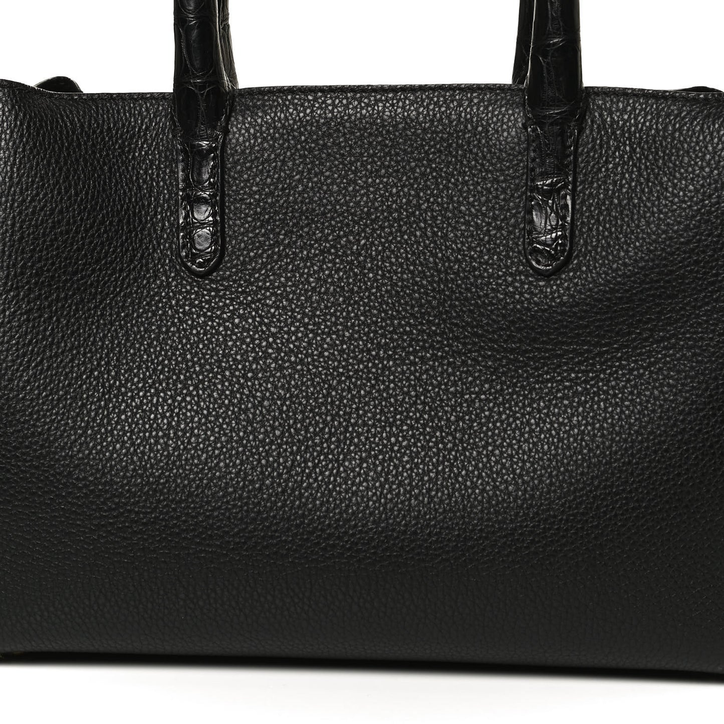 Calfskin Crocodile Cristie Satchel Black