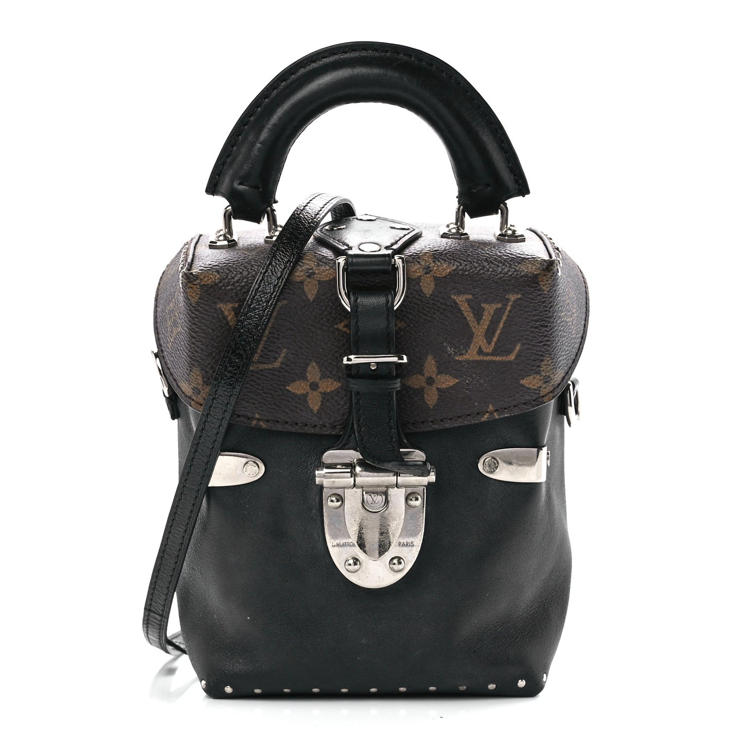 Calfskin Monogram Camera Box Black