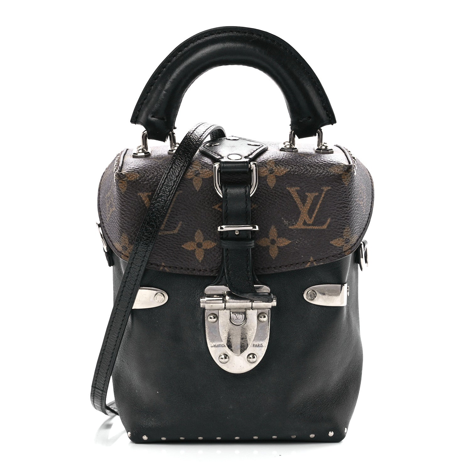 Louis Vuitton Calfskin Monogram Camera Box Black 1 of 10