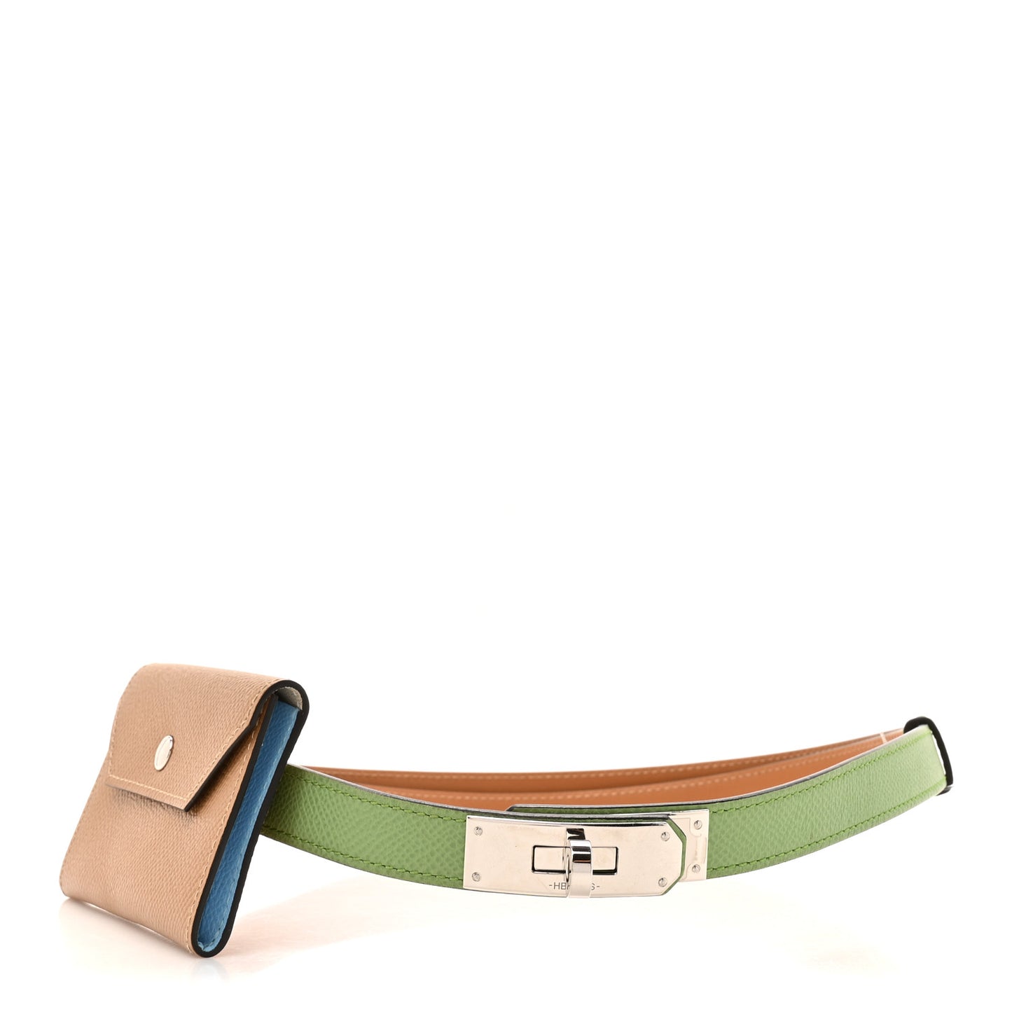 Epsom Kelly Pocket 18 Belt Vert Criquet Chai Celeste Craie
