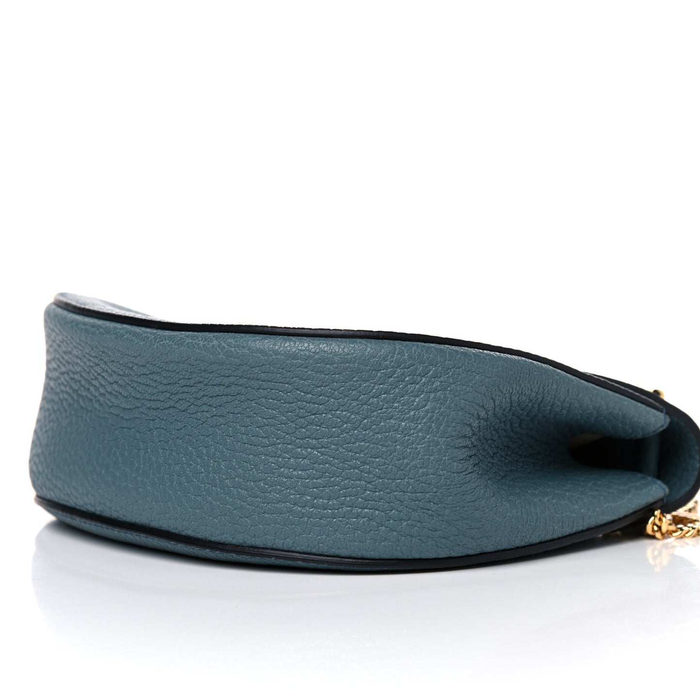 Grained Lambskin Mini Drew Shoulder Bag Cloudy Blue