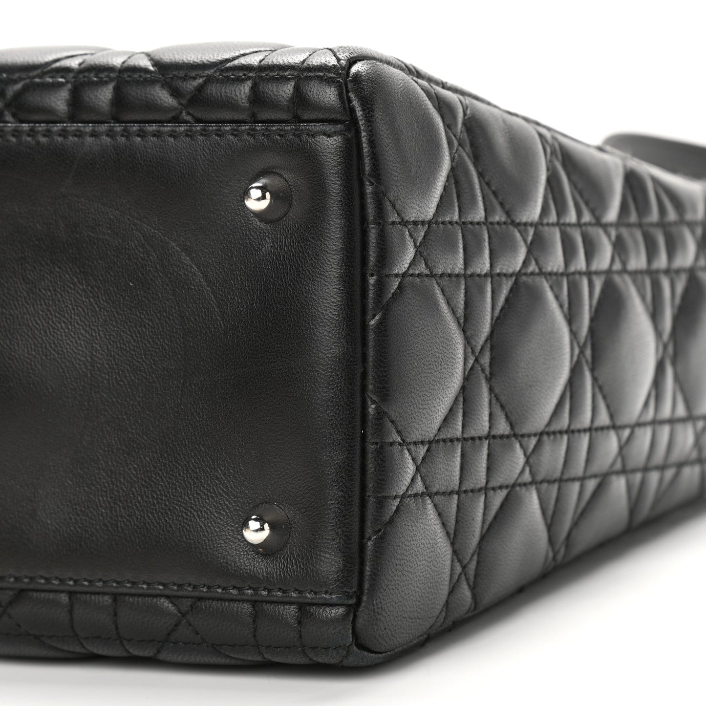 Lambskin Cannage Medium Lady Dior Black