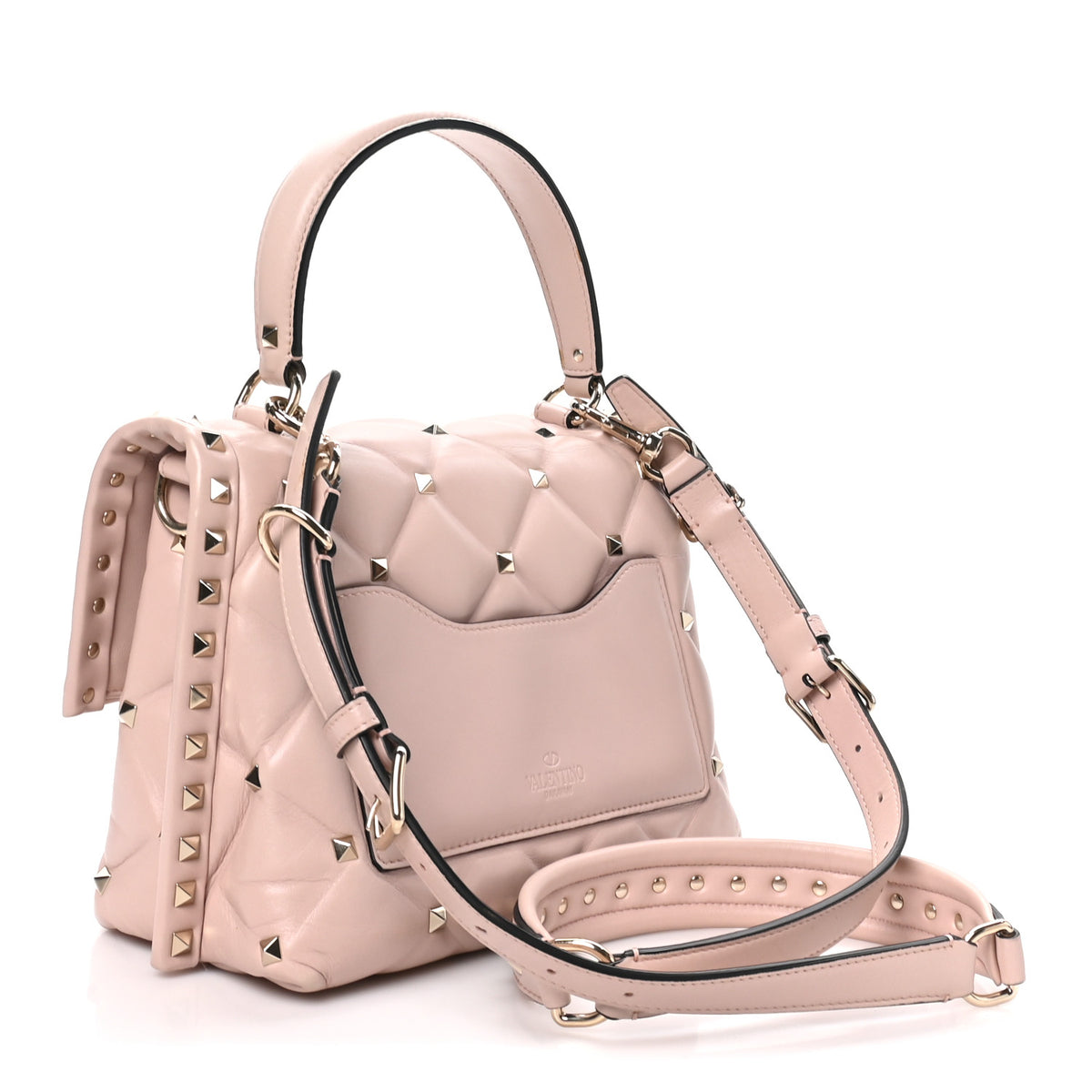 Valentino Garavani Nappa Medium Candystud Top Handle Bag Poudre 3 of 9