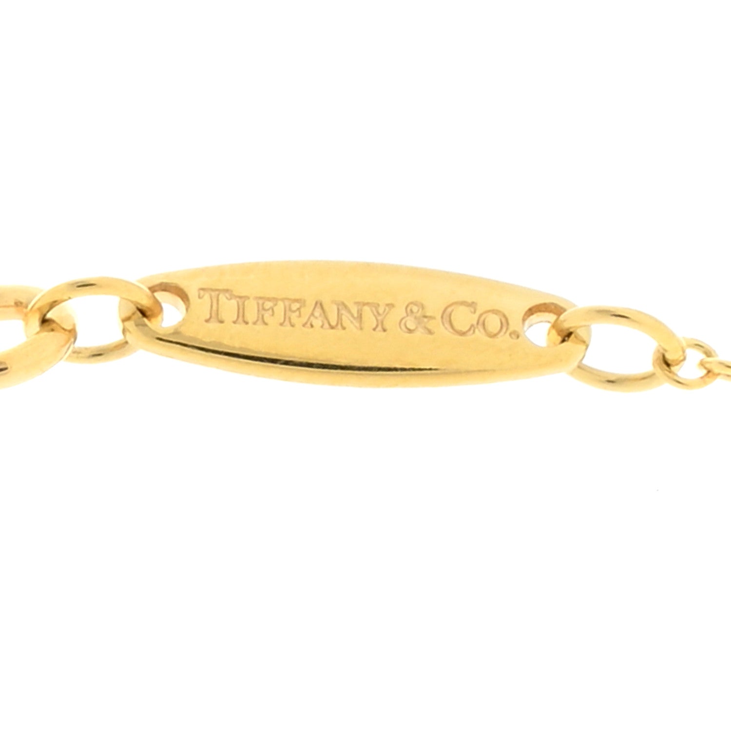 Tiffany 18K Yellow Gold Diamond .08ct Elsa Peretti Diamonds by the Yard Pendant Necklace 5 of 5