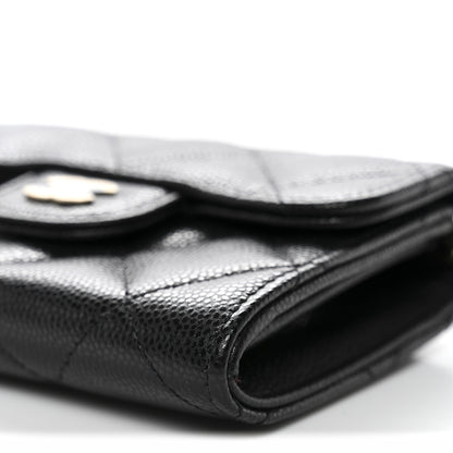 Chanel Caviar Quilted Flap Card Holder On Chain Black 11 of 11