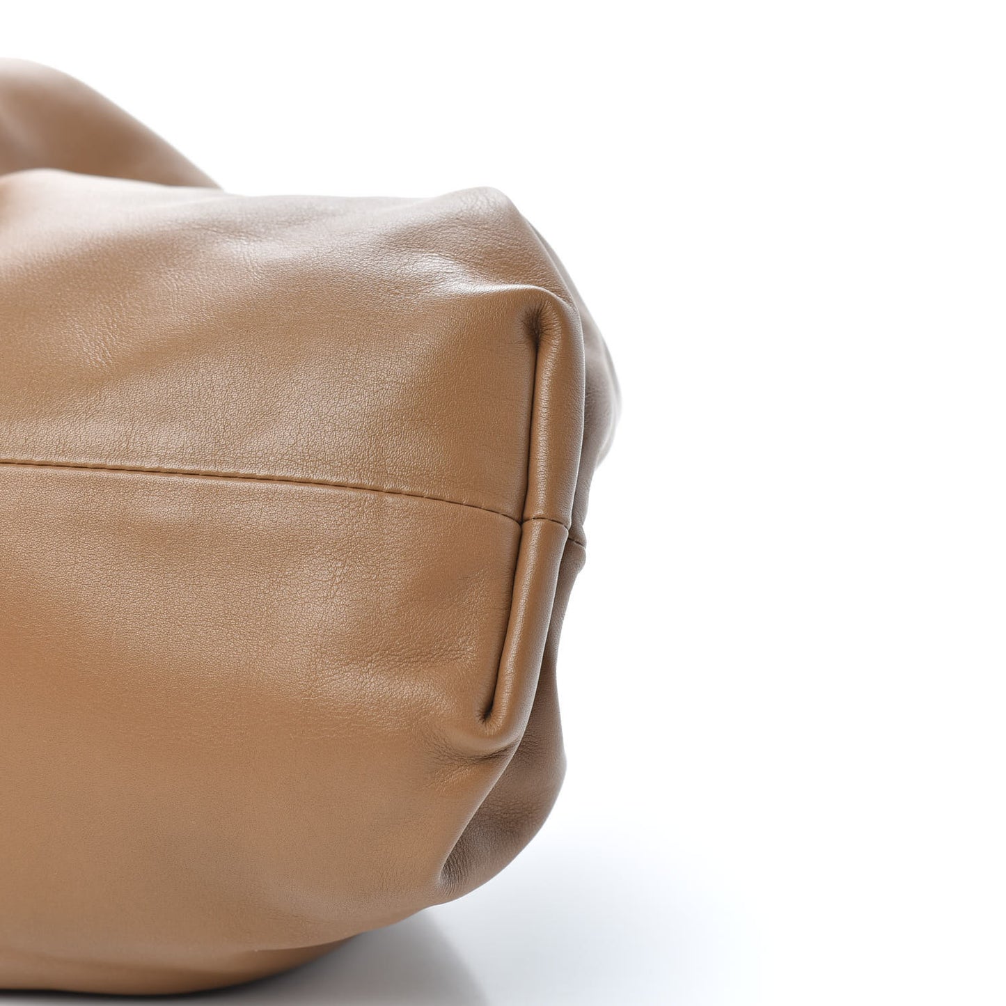 Smooth Butter Calf The Pouch Oversized Clutch Cammello