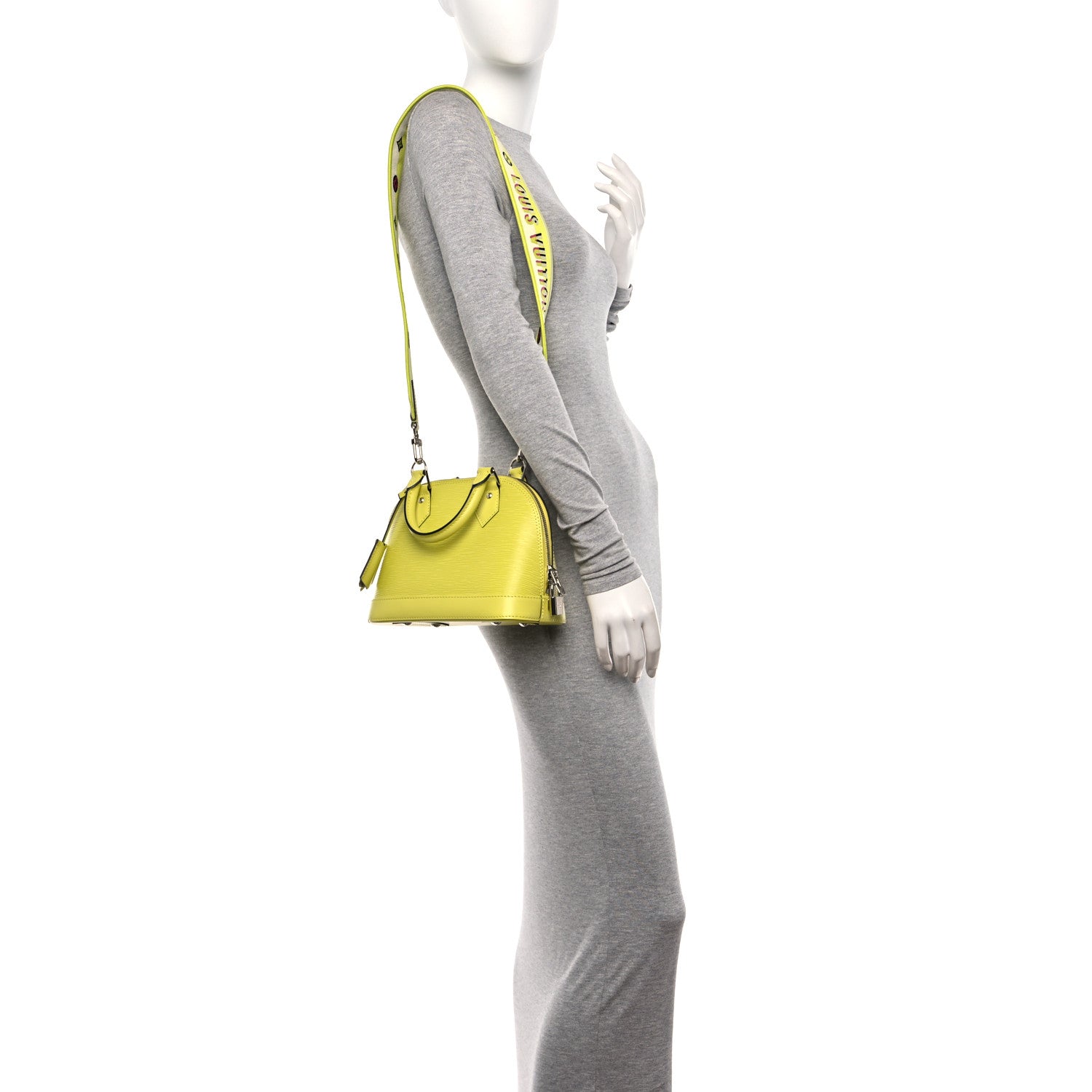 Louis Vuitton Epi Jacquard Alma BB Yellow Citron 2 of 9