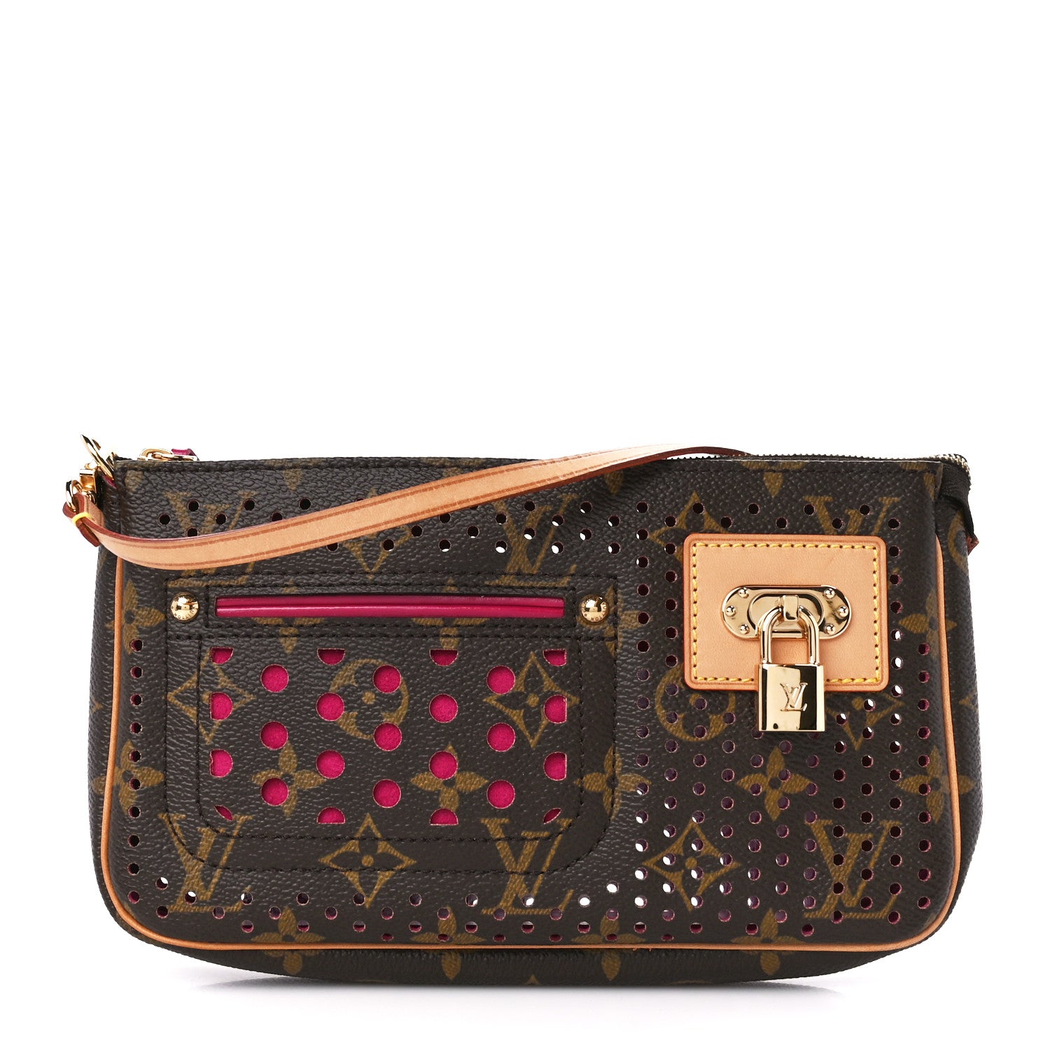 Louis Vuitton Monogram Perforated Pochette Accessories Bag Fuchsia 1 of 12
