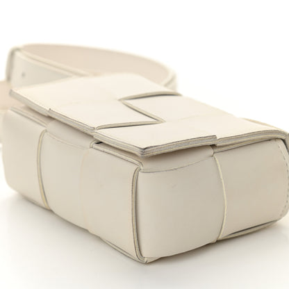 Bottega Veneta Lambskin Maxi Intrecciato Extra Mini Cassette Crossbody Bag White 9 of 9