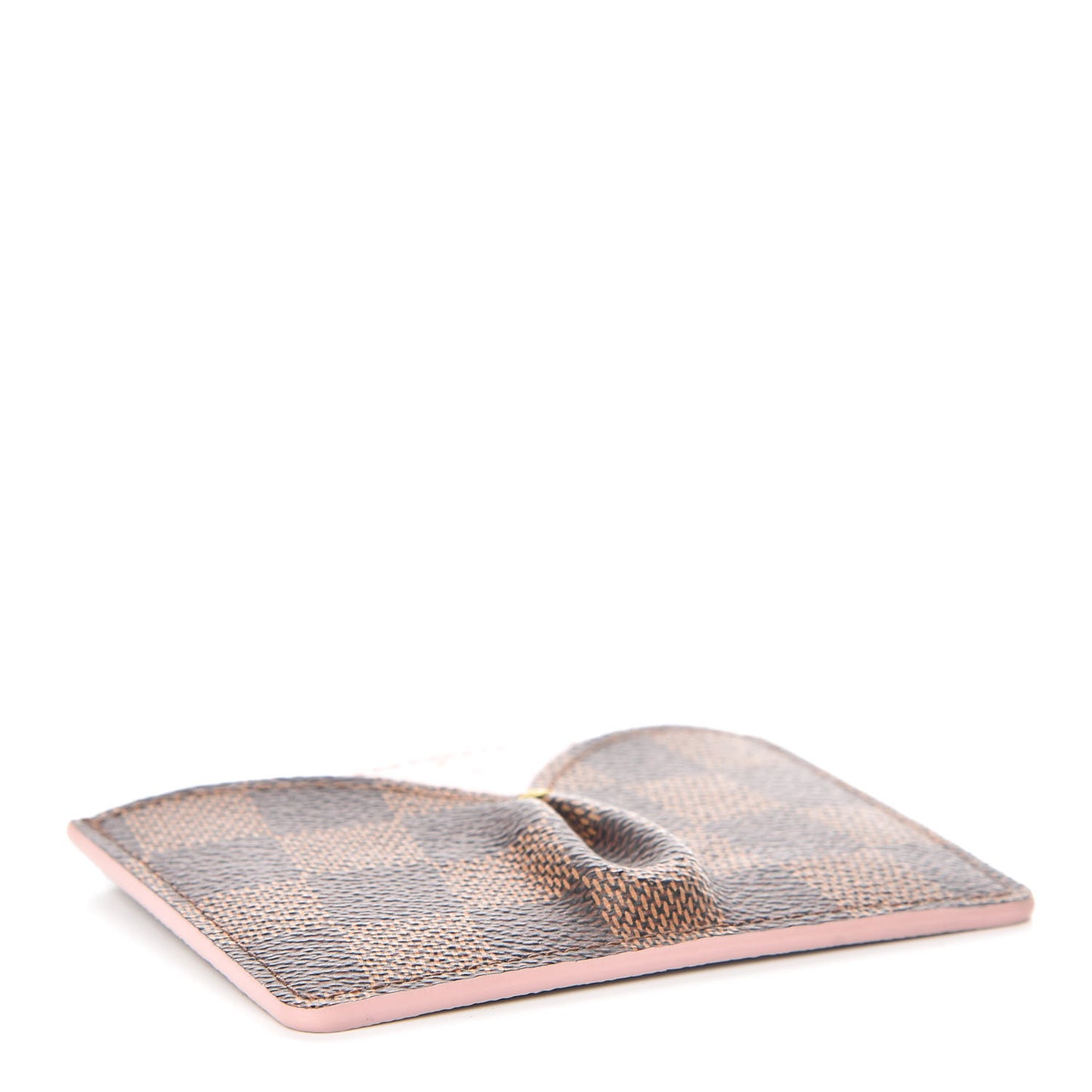Damier Ebene Caissa Card Holder Rose Ballerine