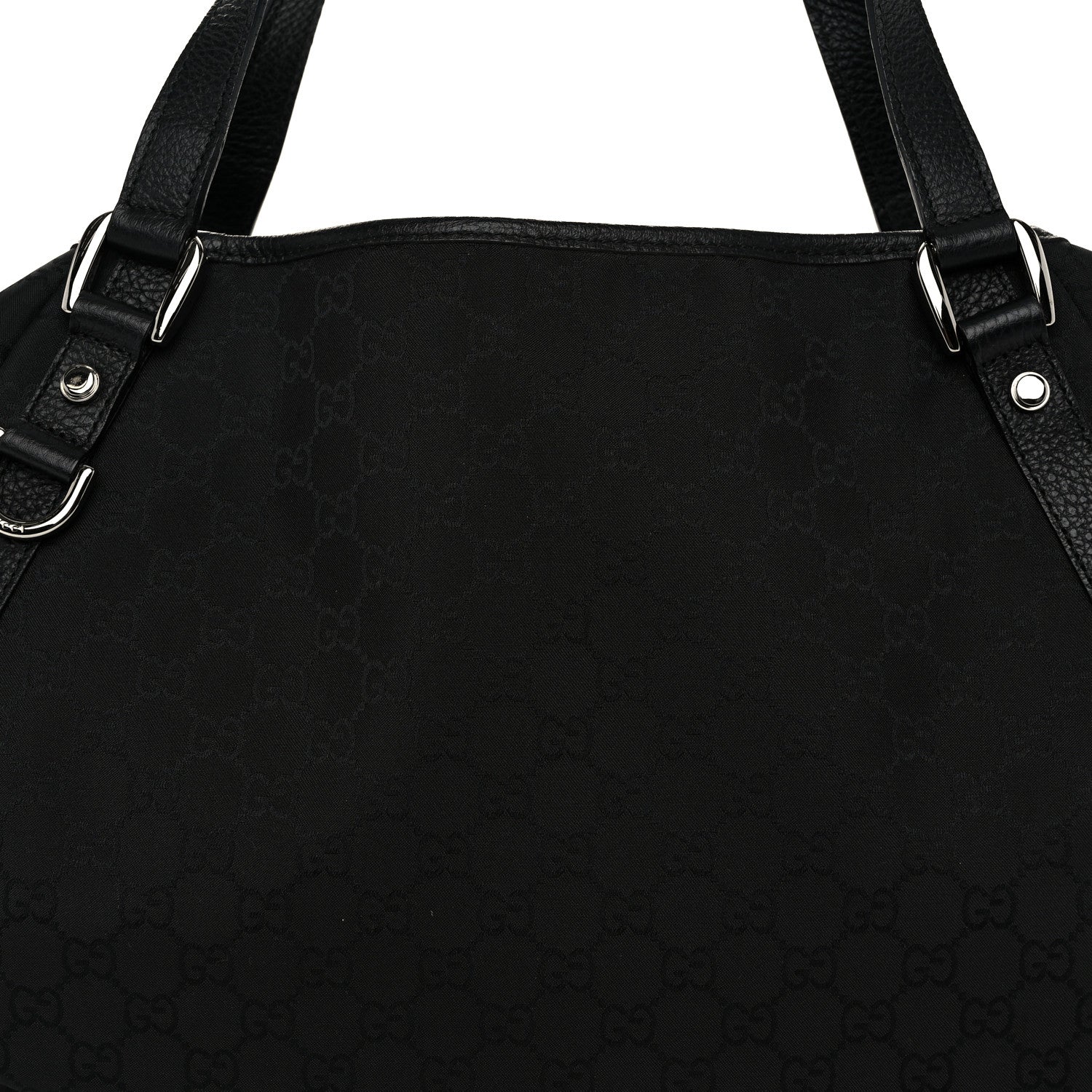 Gucci Nylon Monogram Medium Abbey Shoulder Bag Black 8 of 10