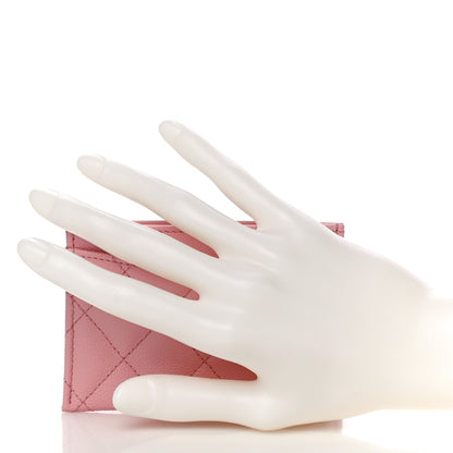 Chanel Caviar Quilted Card Holder Pink 2 of 12