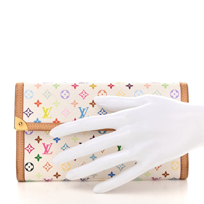 Louis Vuitton Monogram Multicolor Porte Tresor International Wallet White 2 of 8