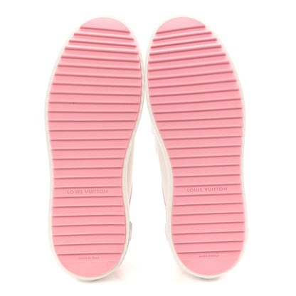 Louis Vuitton Calfskin Time Out Bow Sneakers 38 White Pink 6 of 10