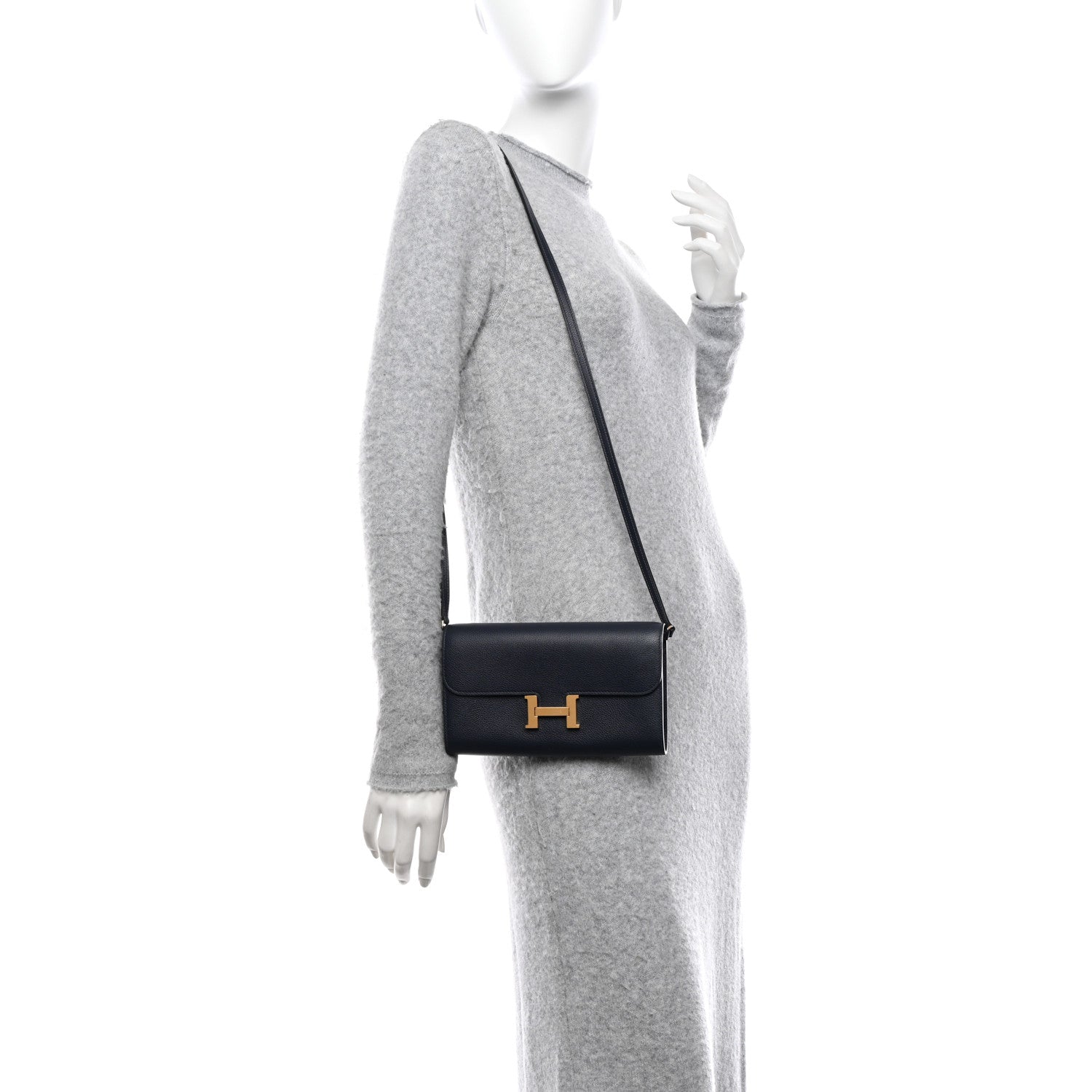 Hermes Evercolor Constance Wallet To Go Bleu Nuit 2 of 9