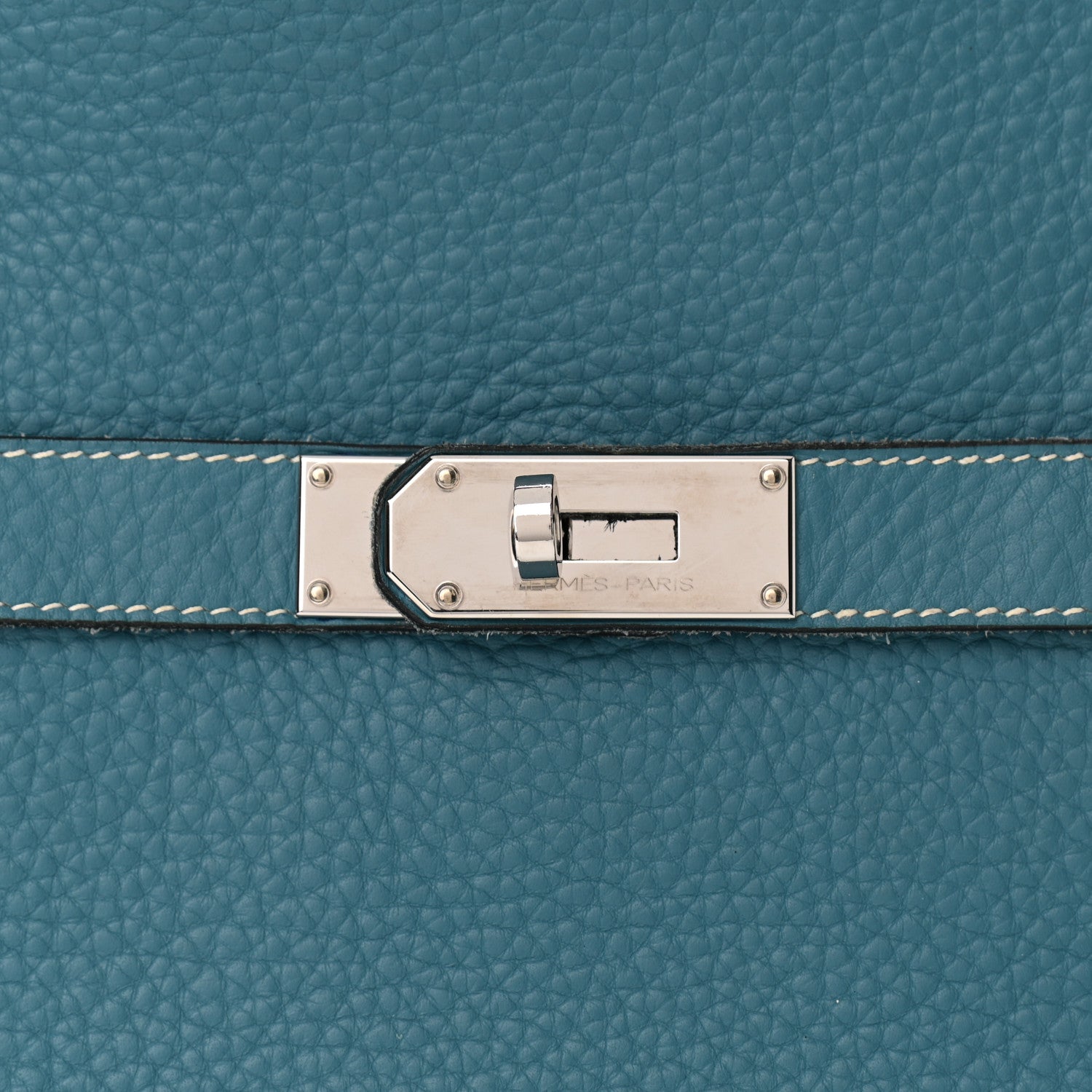 Hermes Taurillon Clemence Jypsiere 34 Blue Jean 7 of 13