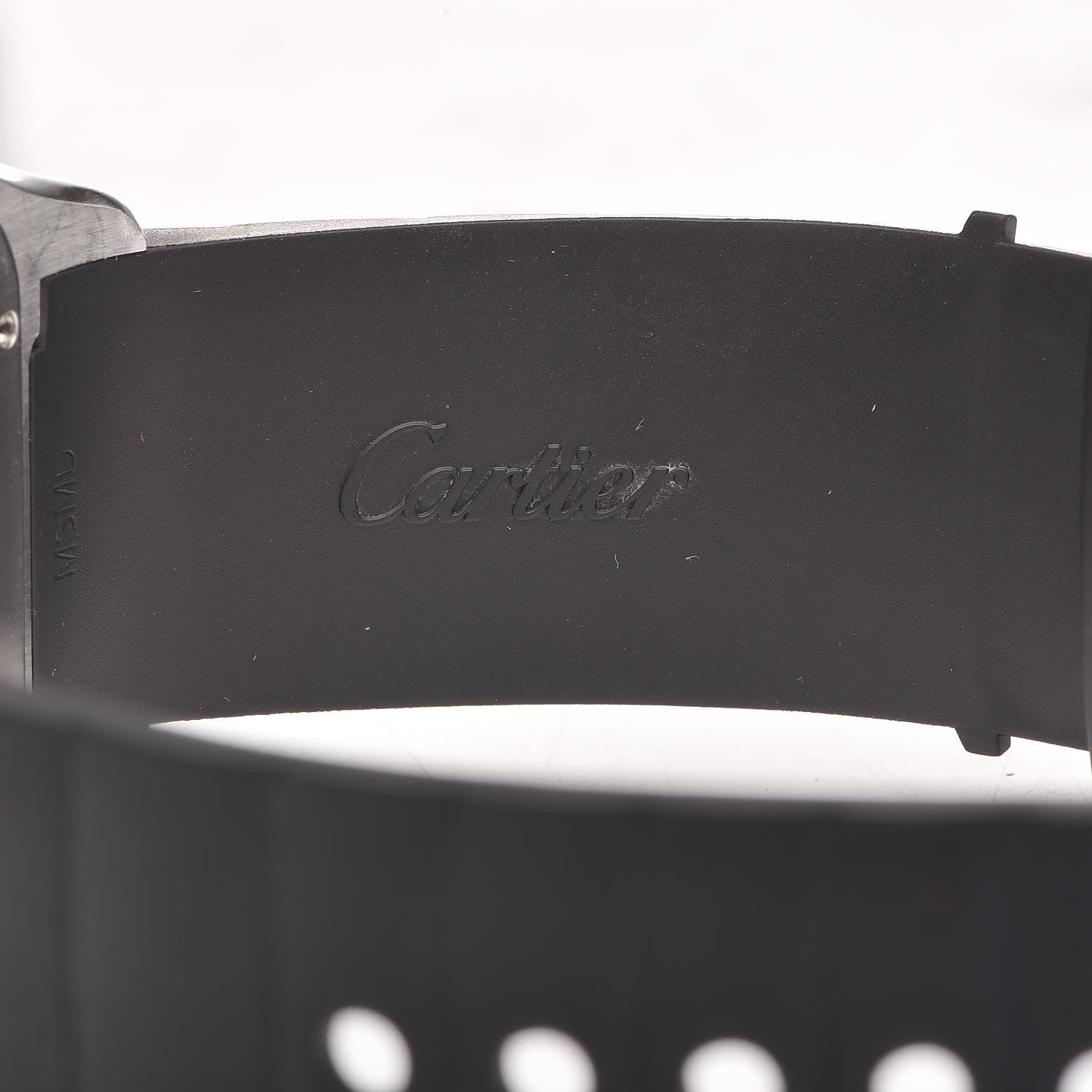 Cartier Stainless Steel Rubber 38mm Santos 100 Automatic Watch 6 of 7