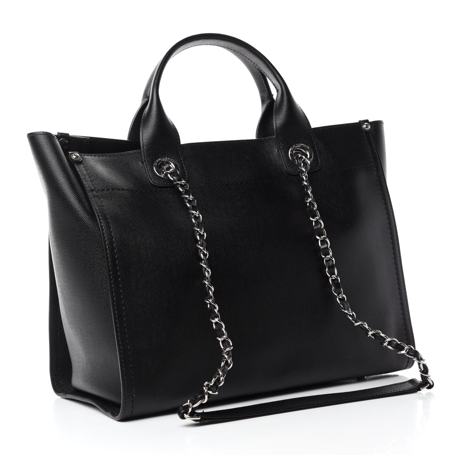 Chanel Caviar Small Studded Deauville Tote Black 3 of 11