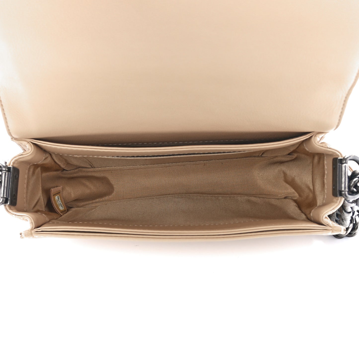 Calfskin Medium Boy Reverso Flap Beige Clair