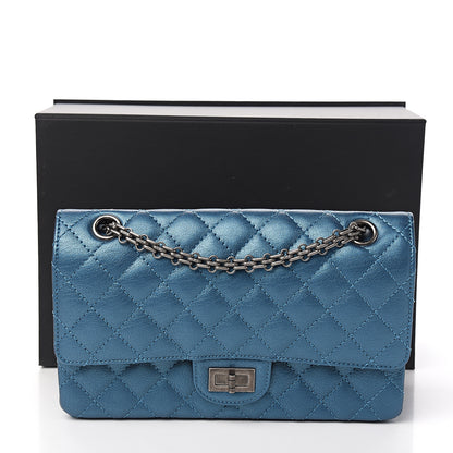 Chanel Metallic Sheepskin Quilted 2.55 Reissue 225 Flap Blue 10 of 10