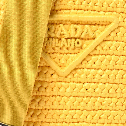 Prada Yarn Raffia Effect Crochet Mini Crossbody Bag Giallo 7 of 10