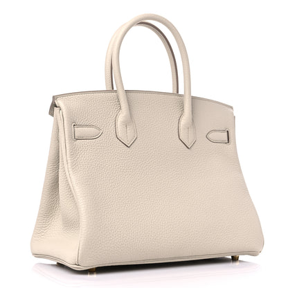 Hermes Taurillon Clemence Birkin 30 Beton 3 of 9