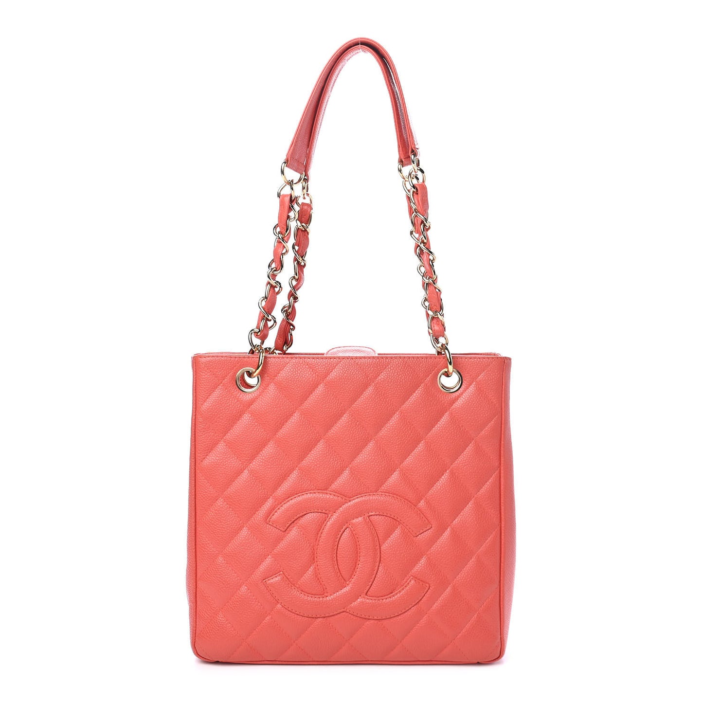 Caviar Quilted Petit Shopping Tote PST Pink