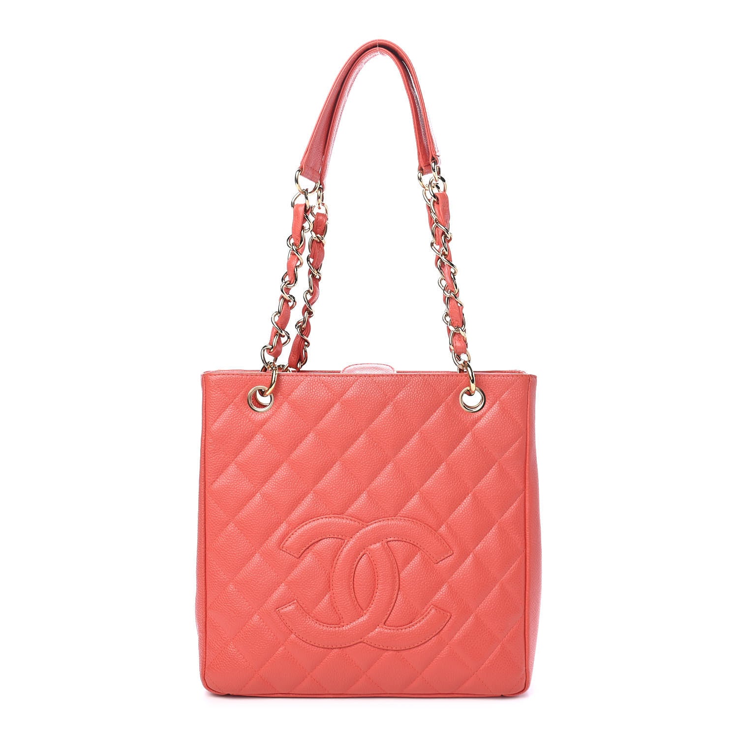 Chanel Caviar Quilted Petit Shopping Tote PST Pink 1 of 10