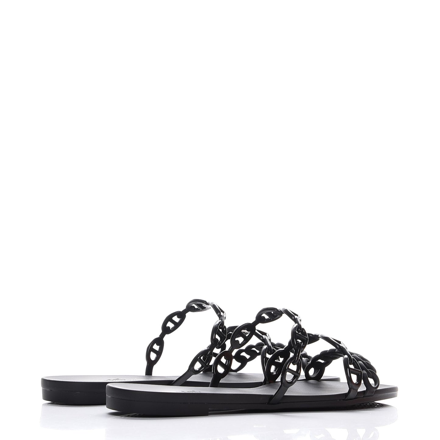 Rubber Chaine d'Ancre Rivage Sandals 37 Black