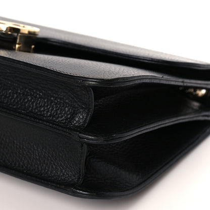 Gucci Dollar Calfskin Interlocking G Shoulder Bag Black 9 of 10
