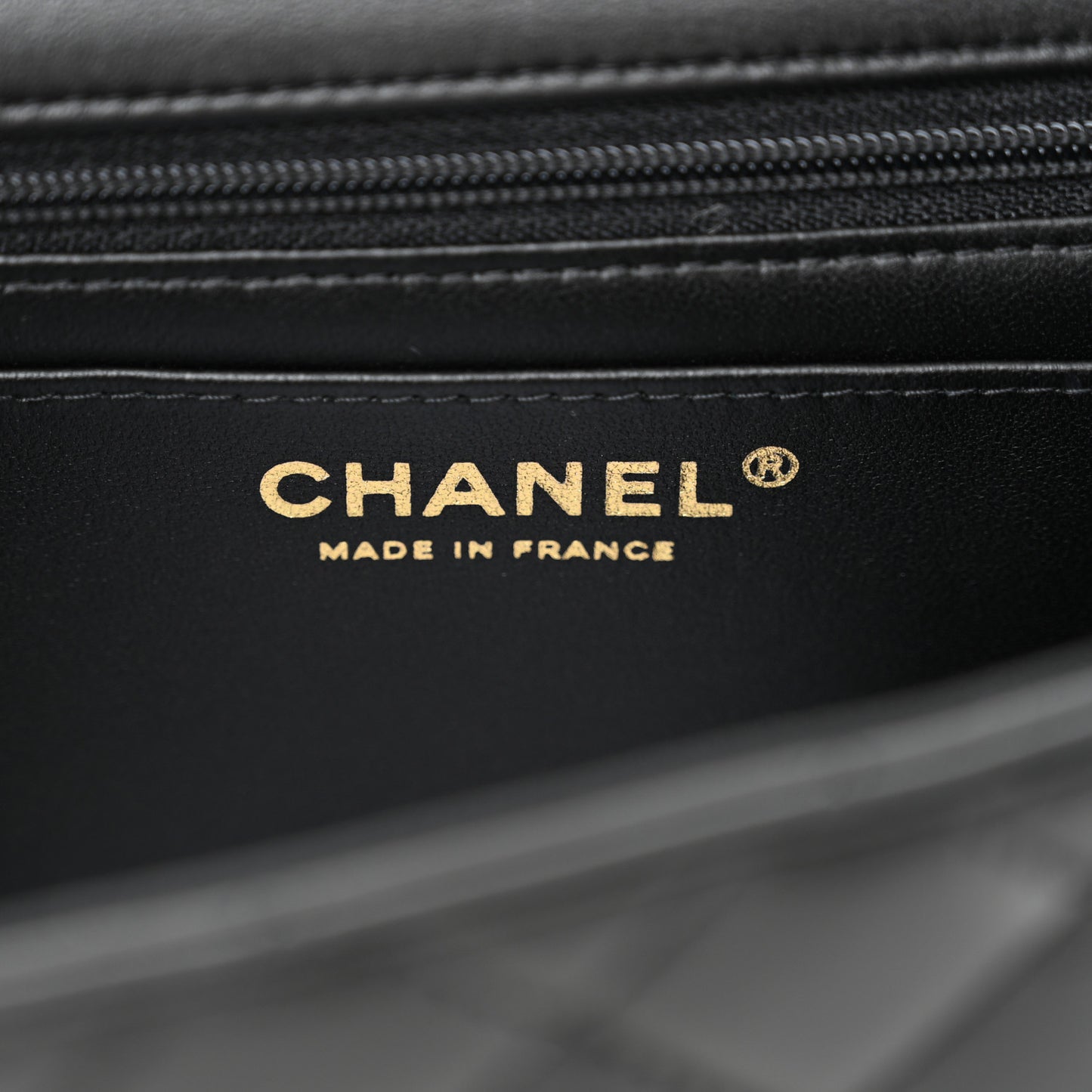 Lambskin Quilted Mini Top Handle Rectangular Flap Black