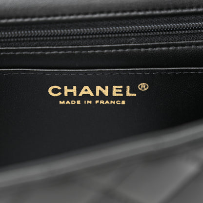 Chanel Lambskin Quilted Mini Top Handle Rectangular Flap Black 6 of 11