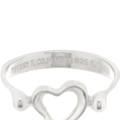 Tiffany Sterling Silver Elsa Peretti Open Heart Ring 54 6.75 4 of 5