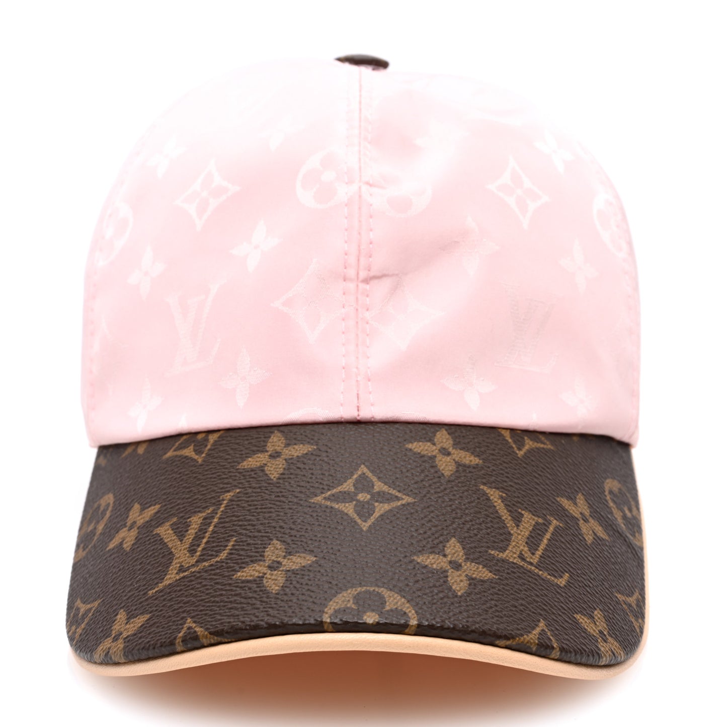 Polyester Silk Monogram LV Get Ready Cap L Pink