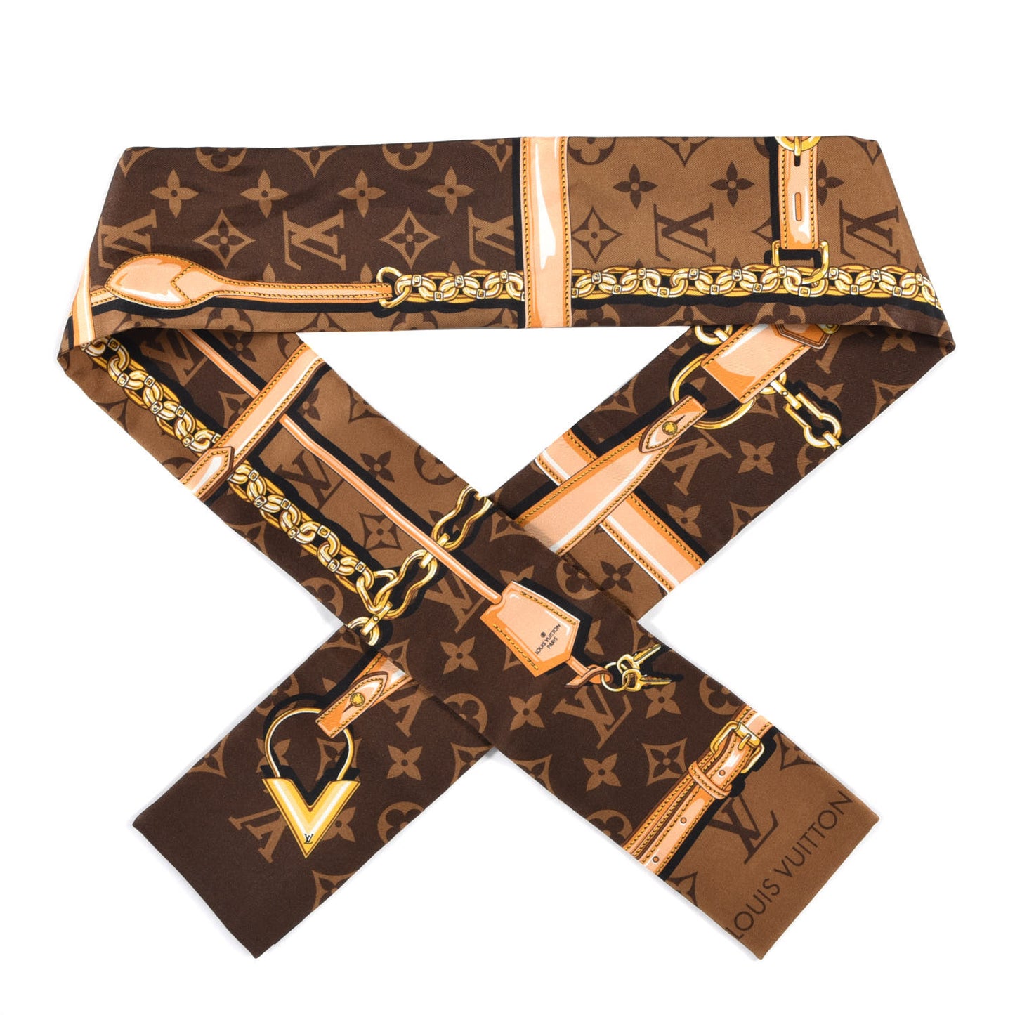 Silk Monogram Confidential Bandeau Brown