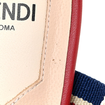 Fendi Technical Mesh FF Colibri 55mm Slingback Pumps 37 Tobacco Moro Zaffiro Ciliegia Rosso 12 of 13
