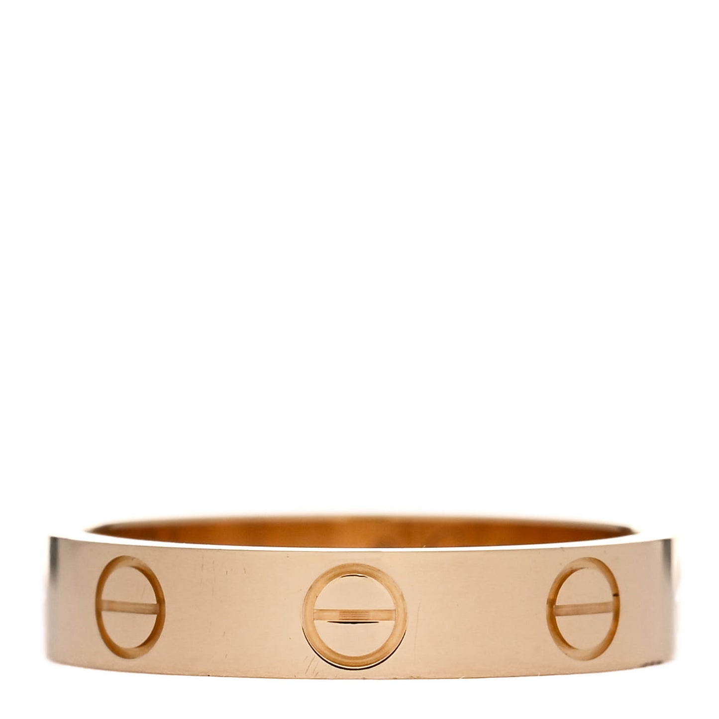 18K Yellow Gold 3.5mm LOVE Wedding Band Ring 50 5.25
