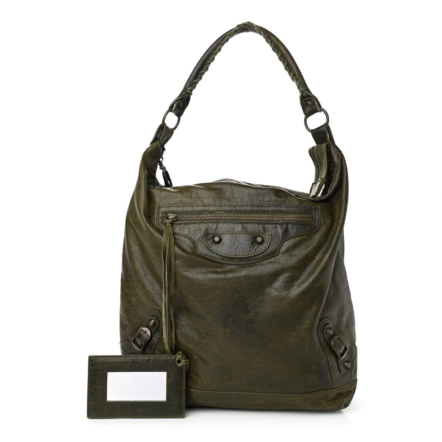 Balenciaga Agneau Classic Hardware Day Hobo Olive 1 of 17
