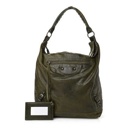 Balenciaga Agneau Classic Hardware Day Hobo Olive 1 of 17