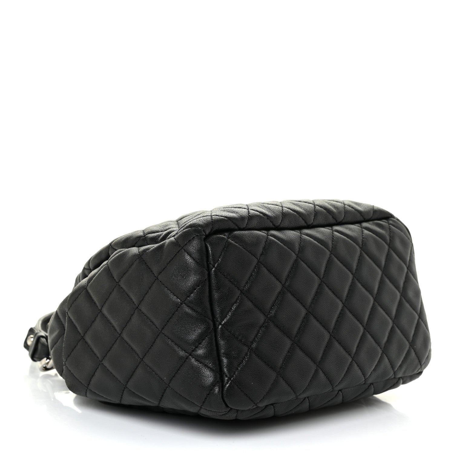 Chanel Lambskin Quilted Mini CC Chain Bucket Bag Black 4 of 16