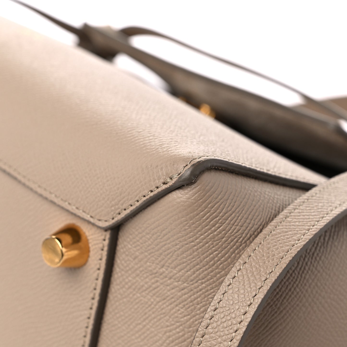 Grained Calfskin Mini Belt Bag Light Taupe