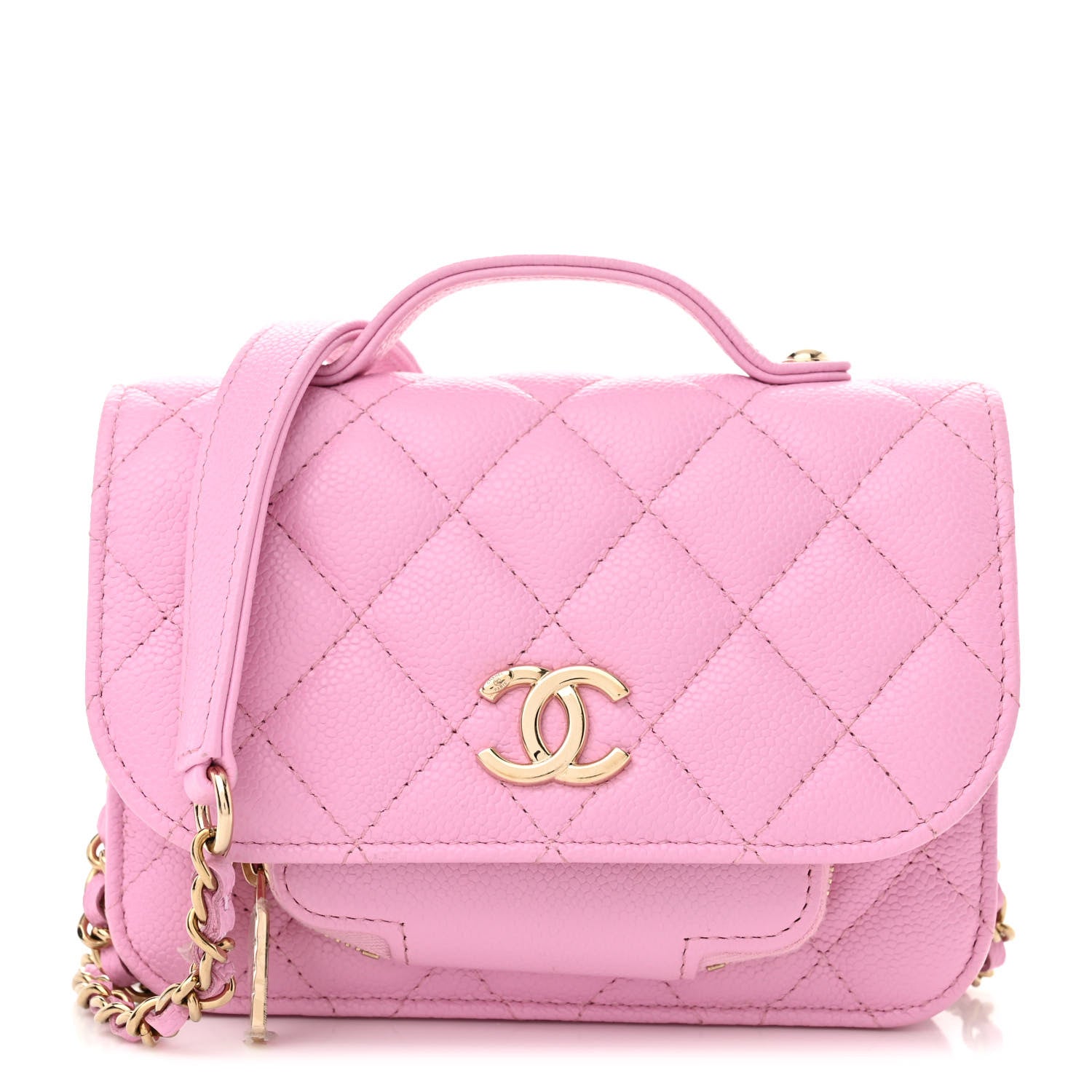 Chanel Caviar Quilted Business Affinity Clutch With Chain Flap Lilac 1 of 11