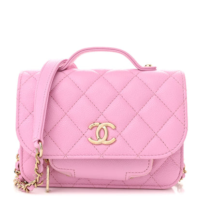 Chanel Caviar Quilted Business Affinity Clutch With Chain Flap Lilac 1 of 11