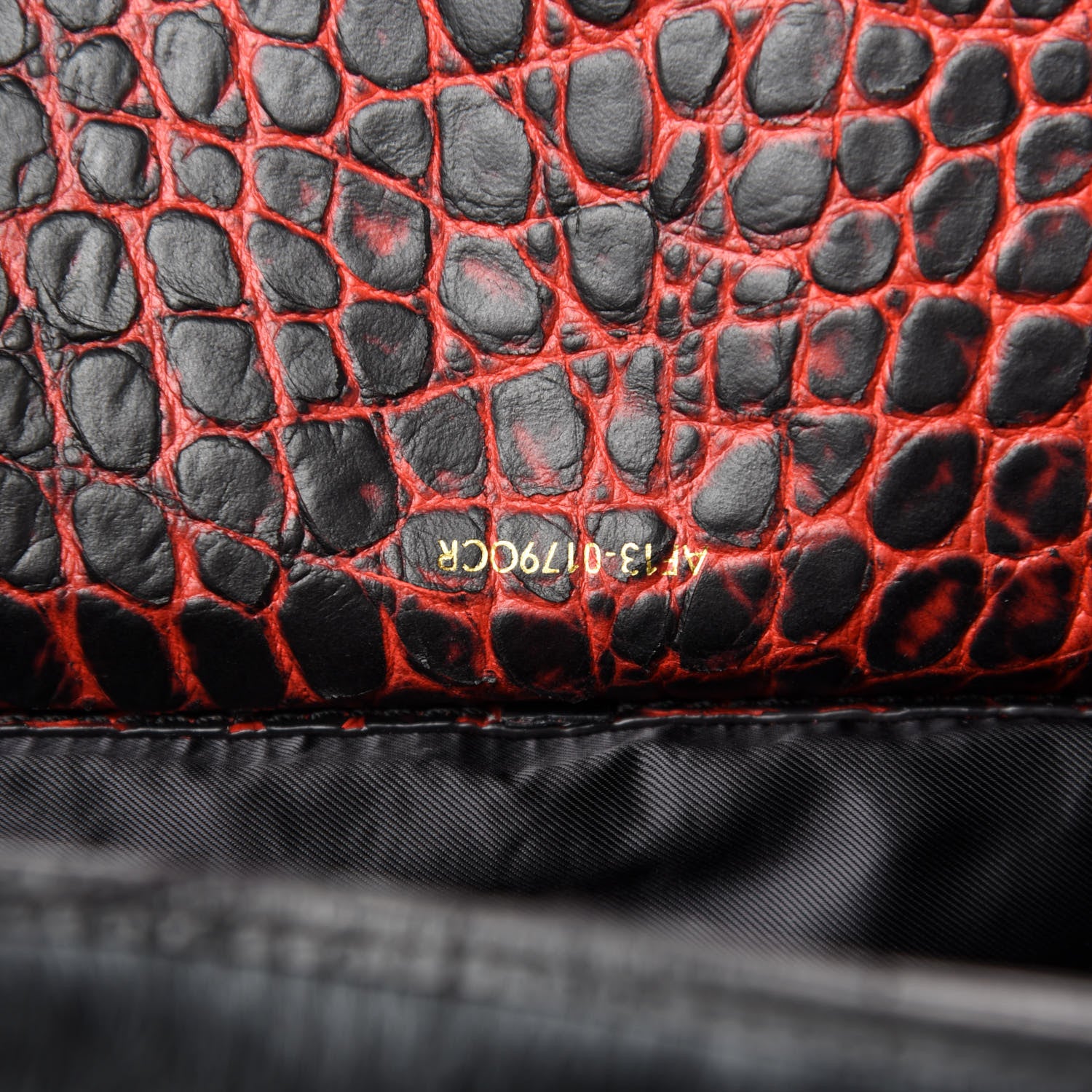 3.1 Phillip Lim 3.1 Calf Hair Calfskin Crocodile Embossed Medium Pashli Satchel Antique Red Black 11 of 12