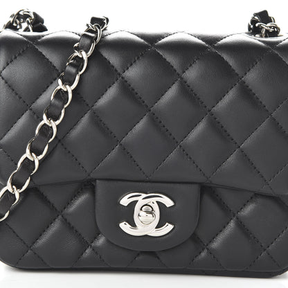 Chanel Lambskin Quilted Mini Square Flap Black 10 of 10