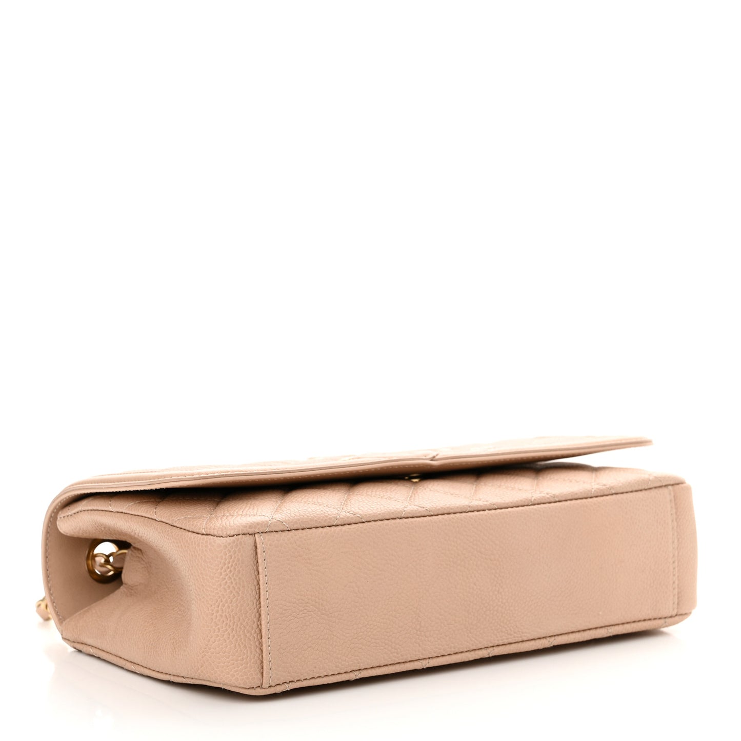 Caviar Quilted Medium CC Filigree Flap Beige